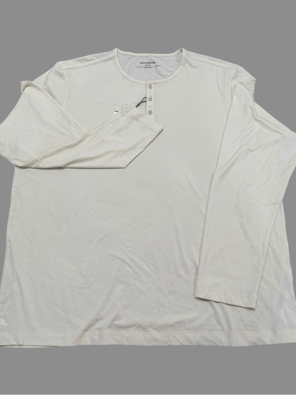 UNTUCKit Marastina Stretch Knit Shirt NWT Off‑White Tencel Cotton XL